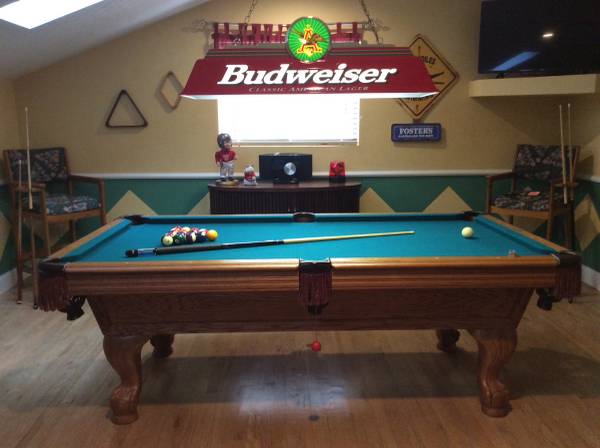 budweiser pool table cloth