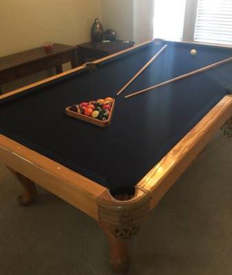 Beautiful Like New Pool Table and Accessories